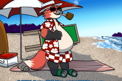 santa-cav-at-beach